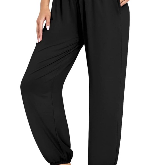 UEU High Waisted Flowy Yoga Joggers with Pockets Perfect for Lounge Sz M/L NWT - Picture 5 of 6